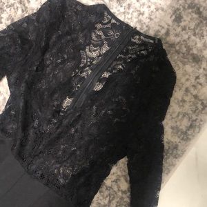 Lace bodysuit jumpsuit